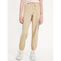 High-Waisted StretchTech Cargo Jogger Pants for Girls