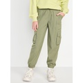 High-Waisted StretchTech Cargo Jogger Pants for Girls