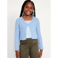 Buttoned Open Front Cardigan for Girls