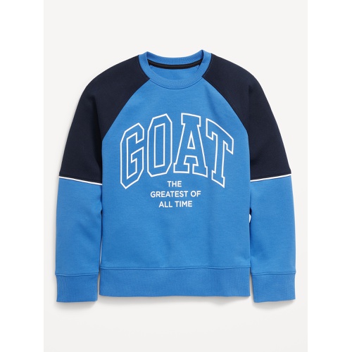 올드네이비 Dynamic Fleece Color Block Graphic Sweatshirt for Boys Hot Deal