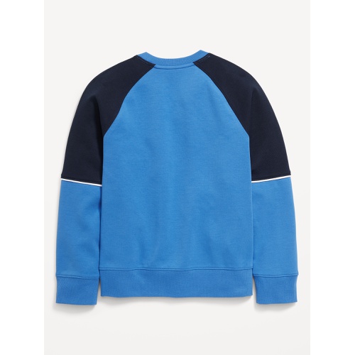 올드네이비 Dynamic Fleece Color Block Graphic Sweatshirt for Boys Hot Deal