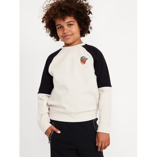 올드네이비 Dynamic Fleece Color Block Graphic Sweatshirt for Boys Hot Deal