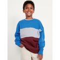 Oversized Crew-Neck Sweatshirt for Boys Hot Deal