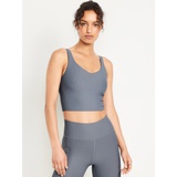 Light Support PowerSoft Ribbed Longline Sports Bra Hot Deal