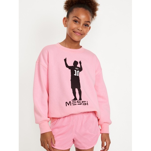 올드네이비 Messi Oversized Graphic Sweatshirt for Girls Hot Deal