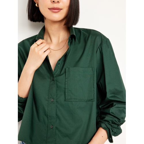 올드네이비 Button-Down Crop Shirt