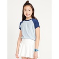 CloudMotion Raglan-Sleeve T-Shirt for Girls