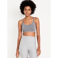 Light Support Seamless Ribbed Sports Bra