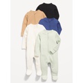 2-Way-Zip Sleep & Play Footed One-Piece 5-Pack for Baby