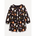 Printed Jersey-Knit Long-Sleeve Dress for Toddler Girls