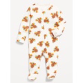 2-Way-Zip Printed Sleep & Play Footed One-Piece for Baby