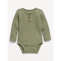 Long-Sleeve Thermal-Knit Henley Bodysuit for Baby Hot Deal