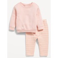 Crew-Neck Sweatshirt and Sweatpants Set for Baby