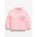 Button-Front Graphic Bomber Jacket for Baby