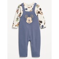 Disneyⓒ Long-Sleeve T-Shirt and Overalls Set for Baby