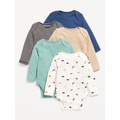 Long-Sleeve Bodysuit 5-Pack for Baby