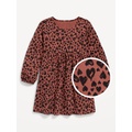 Printed Jersey-Knit Long-Sleeve Dress for Toddler Girls Hot Deal