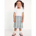 Short-Sleeve Printed Dress for Toddler Girls