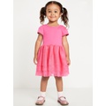 Short-Sleeve Fit and Flare Graphic Tutu Dress for Toddler Girls Hot Deal