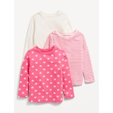 Long-Sleeve Graphic T-Shirt 3-Pack for Toddler Girls