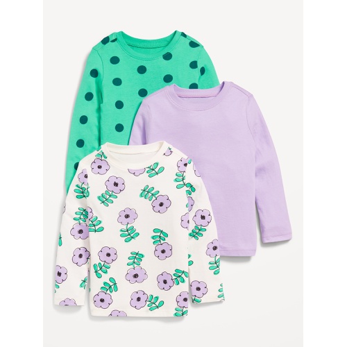 올드네이비 Long-Sleeve Graphic T-Shirt 3-Pack for Toddler Girls