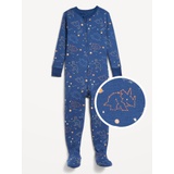 Snug-Fit Zip-Front Footed Pajama One-Piece for Toddler & Baby