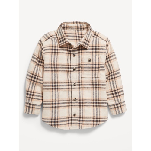 올드네이비 Cozy Long-Sleeve Plaid Pocket Shirt for Toddler Boys