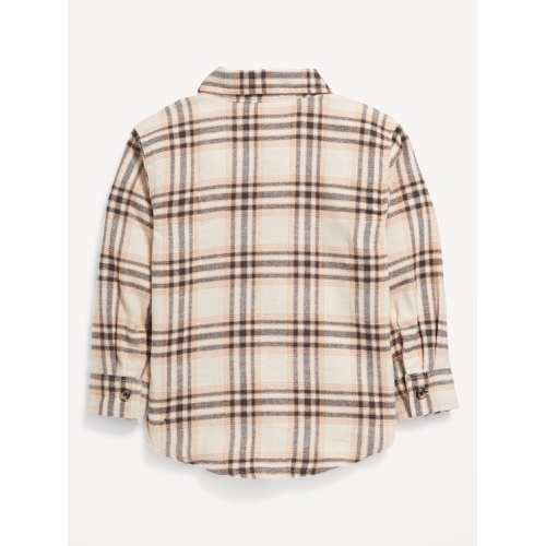 올드네이비 Cozy Long-Sleeve Plaid Pocket Shirt for Toddler Boys