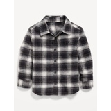 Cozy Long-Sleeve Plaid Pocket Shirt for Toddler Boys