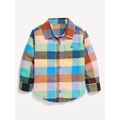 Cozy Long-Sleeve Plaid Pocket Shirt for Toddler Boys Hot Deal