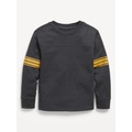 Oversized Long-Sleeve Striped T-Shirt for Toddler Boys