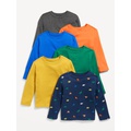 Unisex Long-Sleeve T-Shirt 6-Pack for Toddler