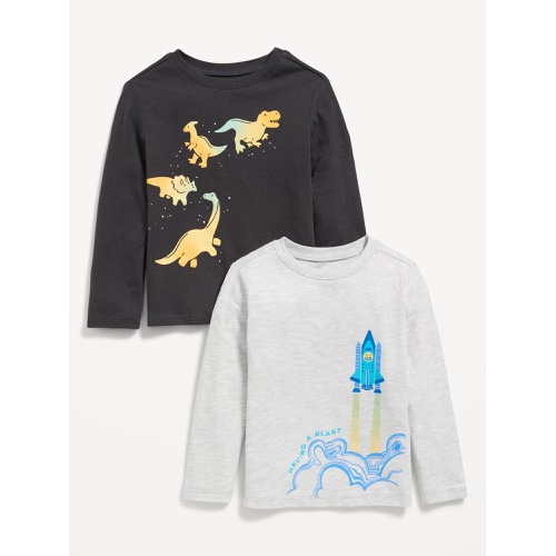 올드네이비 Long-Sleeve Graphic T-Shirt 2-Pack for Toddler Boys