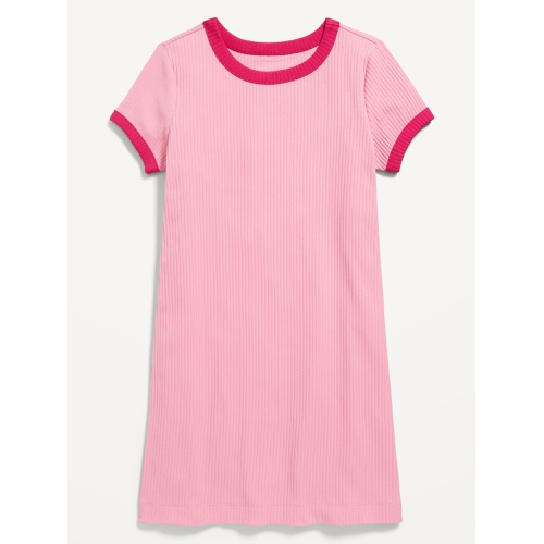 올드네이비 Short-Sleeve Ribbed Dress for Girls Hot Deal