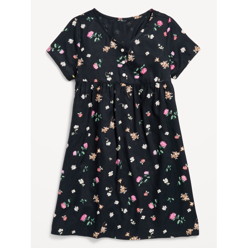 올드네이비 Loose Short-Sleeve Crepe Dress for Girls