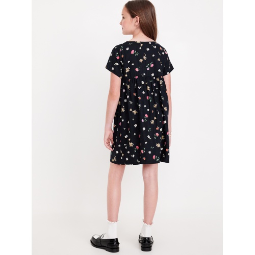 올드네이비 Loose Short-Sleeve Crepe Dress for Girls