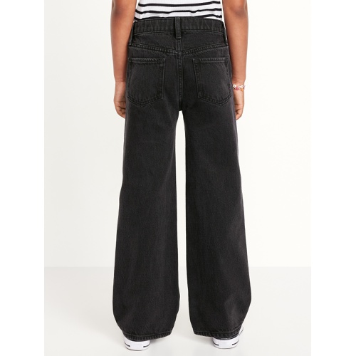 올드네이비 High-Waisted Baggy Two-Tone Wide-Leg Jeans for Girls