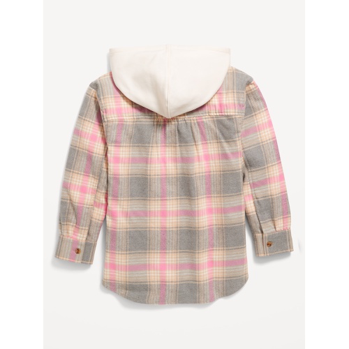 올드네이비 Long-Sleeve Hooded Flannel Shirt for Girls