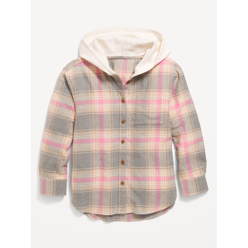 올드네이비 Long-Sleeve Hooded Flannel Shirt for Girls