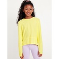 Long-Sleeve Curved-Hem Performance Top for Girls Hot Deal