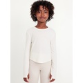 UltraLite Long-Sleeve Rib-Knit T-Shirt for Girls