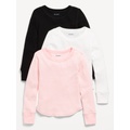 Long-Sleeve Thermal-Knit T-Shirt 3-Pack for Girls Hot Deal