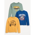 Long-Sleeve Graphic T-Shirt 3-Pack for Boys