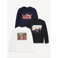 Long-Sleeve Graphic T-Shirt 3-Pack for Boys