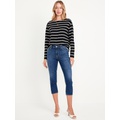 Mid-Rise Wow Capri Jeans Hot Deal