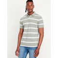 Classic Fit Striped Pique Polo