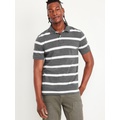 Classic Fit Striped Pique Polo