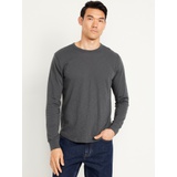 Curved-Hem Slub-Knit T-Shirt