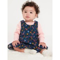 Ribbed Top and Heart Pocket Corduroy Dress Set for Baby