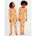 Printed Gender-Neutral Snug-Fit Pajama Set for Kids